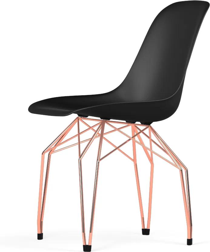 Kubikoff Diamond stoel - V9 Side Chair Shell - Koper onderstel -
