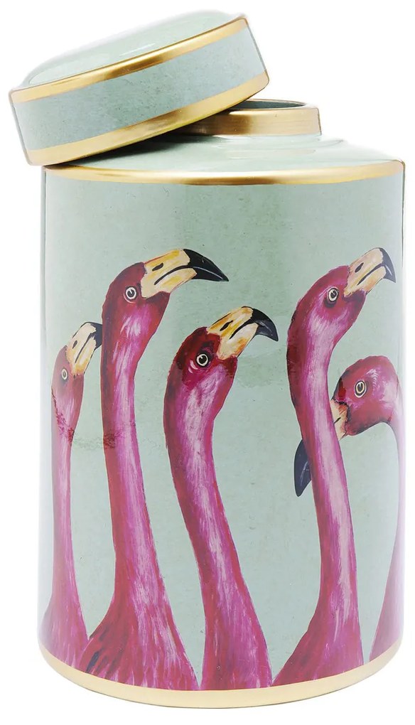 Kare Design Flamingos Deco Opbergpot Flamingos 29 Cm