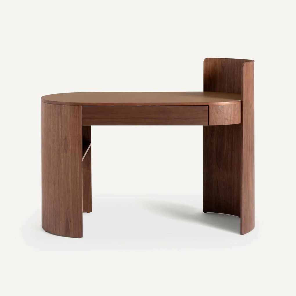 Bureau van notenhoutfineer en leer, Abbas