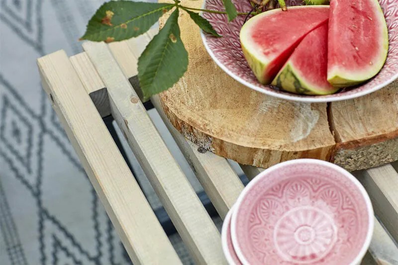 Tuinbank/tafel Siesta | Dennenhout grijs gebeitst | 80 cm breed