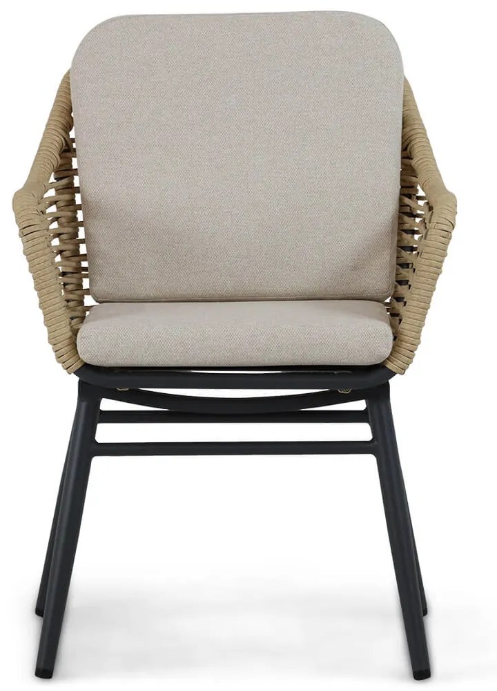 Tuinset 4 personen 200 cm Aluminium/wicker Taupe Coco Antoni/Brookline