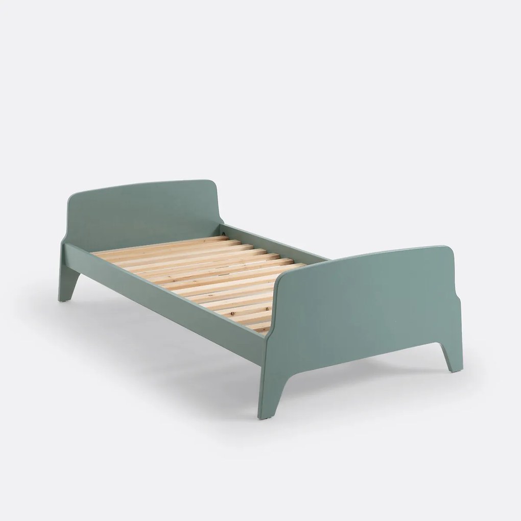 Bed met retro vintage stijl, 1 persoon, Adil