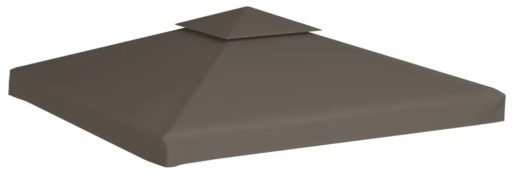 vidaXL Prieeldak 2-laags 310 g/m² 3x3m taupe