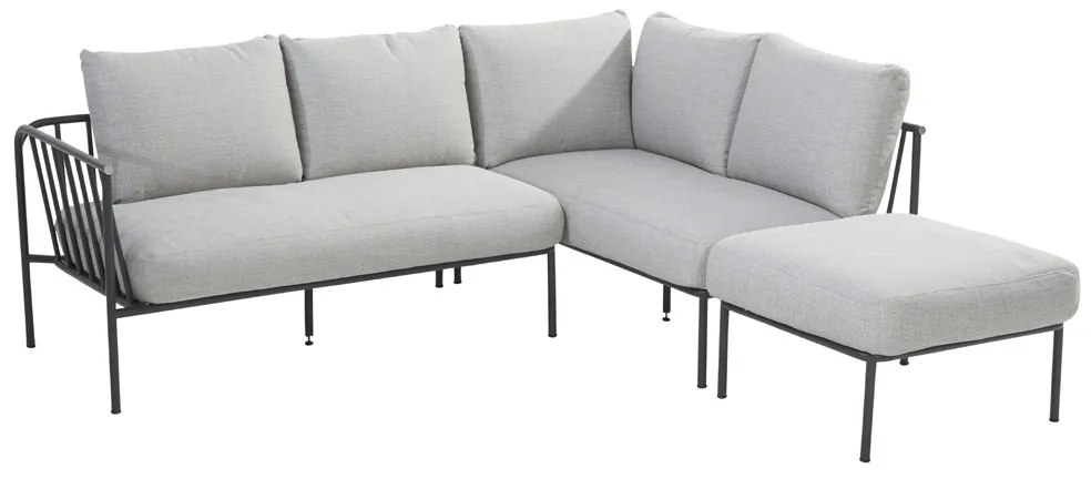 4 Seasons Outdoor Figaro 4-persoons loungebank Tuinbank antraciet weerbestendig