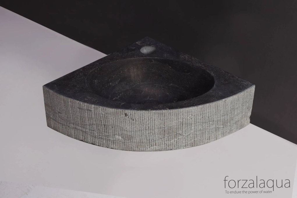 Forzalaqua Turino fontein 30x30 cm hardsteen gefrijnd grijs