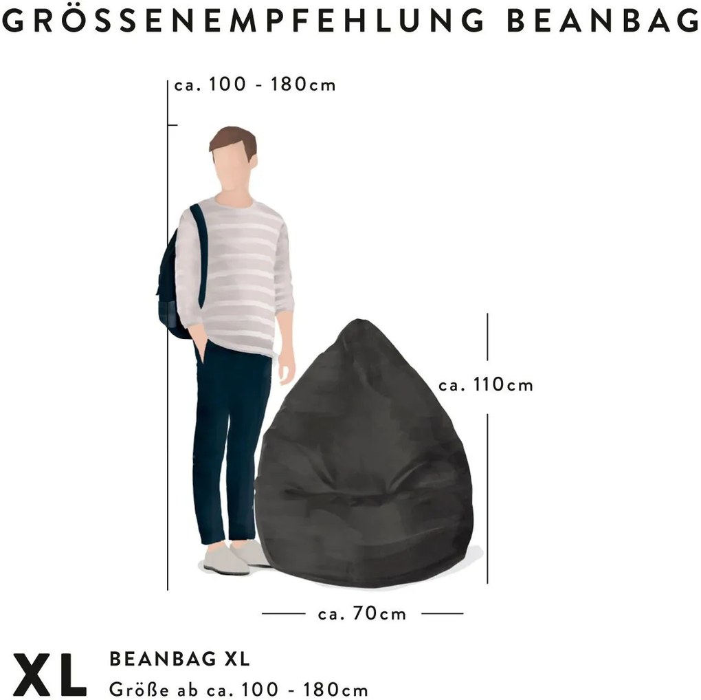 Sitting Zitzak BeanBag Alfa XL - Mosterd