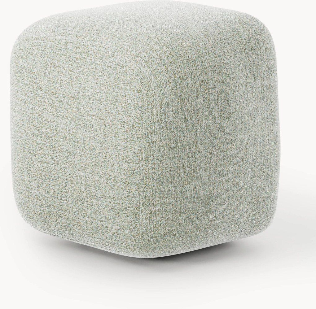 Hoge bouclé poef Wolke