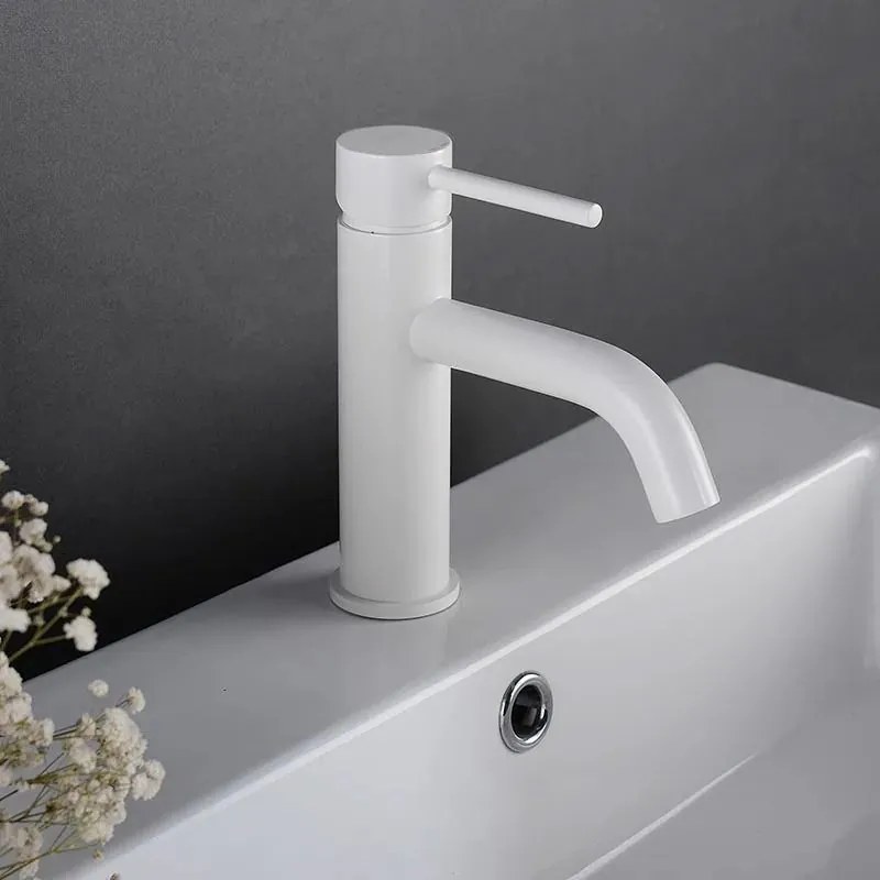 Wastafelkraan Rea Lungo White Low