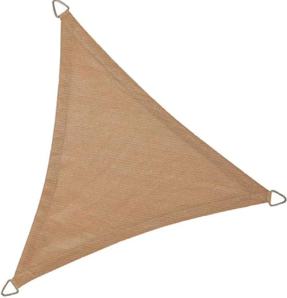 Schaduwdoek driehoek 5,0 x 5,0 x 5,0m zand