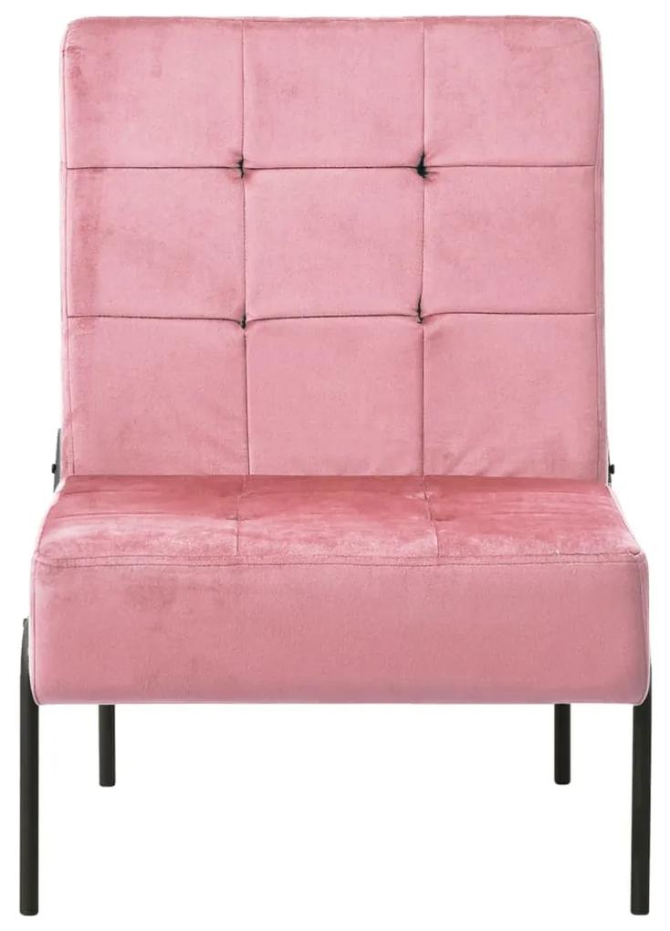 vidaXL Relaxstoel 65x79x87 cm fluweel roze