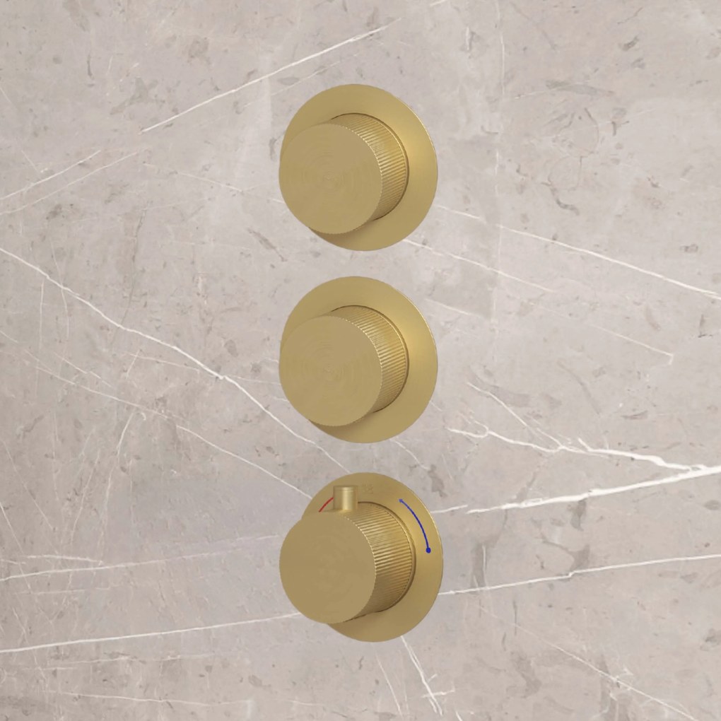 Best Design High End Nancy complete 2-wegs inbouwthermostaat goud mat