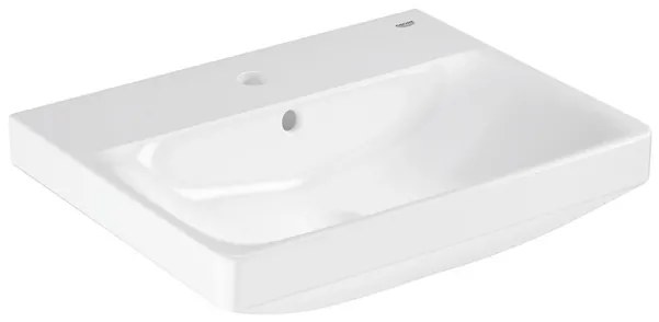 Grohe Euro Weramic Wastafel - vrijhangend - 55x44cm - met kraangat - met overloop - exclusief wandbevestiging - alpine wit 102430sh00