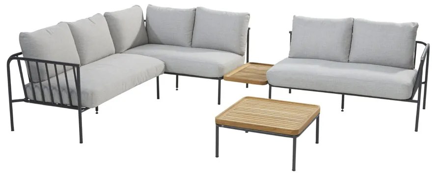 4 Seasons Outdoor Figaro 4-persoons loungebank Tuinbank antraciet weerbestendig