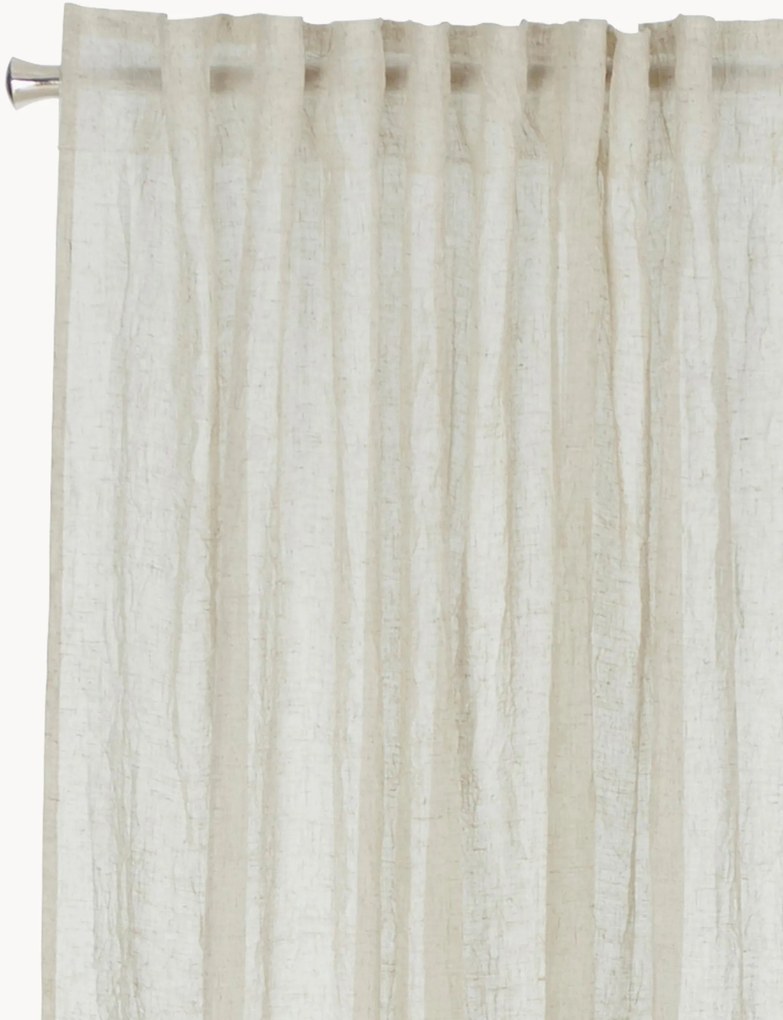 Transparante multibandgordijnen Junie, 2-delig, B 130 cm