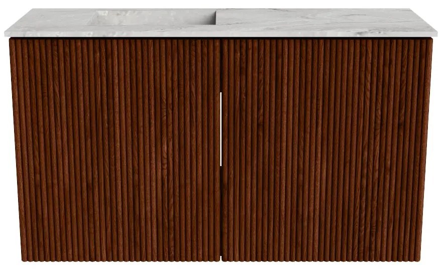 Mondiaz Joya DLux 70cm toiletmeubel ruby met wastafel faye links zonder kraangat glace