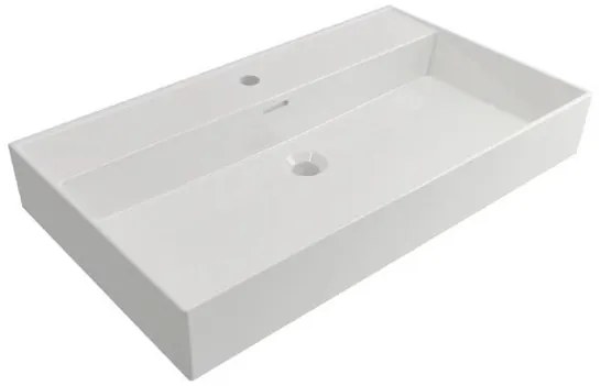 Plieger Kansas badmeubel 80cm met mat witte wastafel en kraangat beach eiken