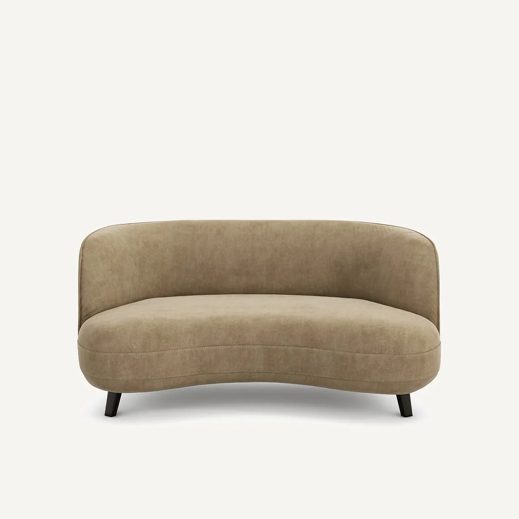 Sofa XS, 3 zits, in stonewashed fluweel, ROSEBURY, ontwerp Emmanuel Gallina