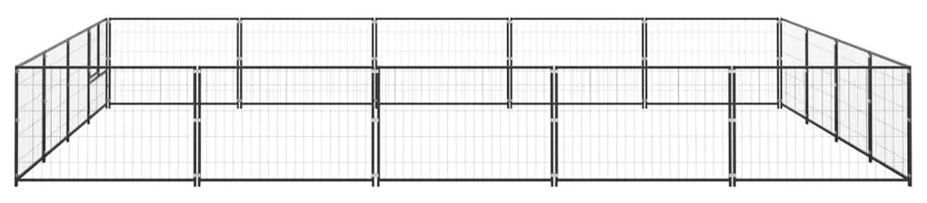 vidaXL Hondenkennel 20 m² staal zwart