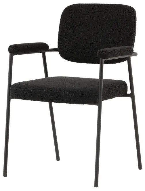 Jörn Eetkamerstoel - Gustav - Zwart - Fluweel - Jörn