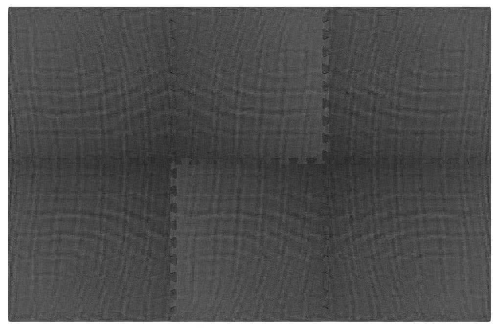 vidaXL Vloermatten 6 st 2,16 ㎡ EVA-schuim zwart
