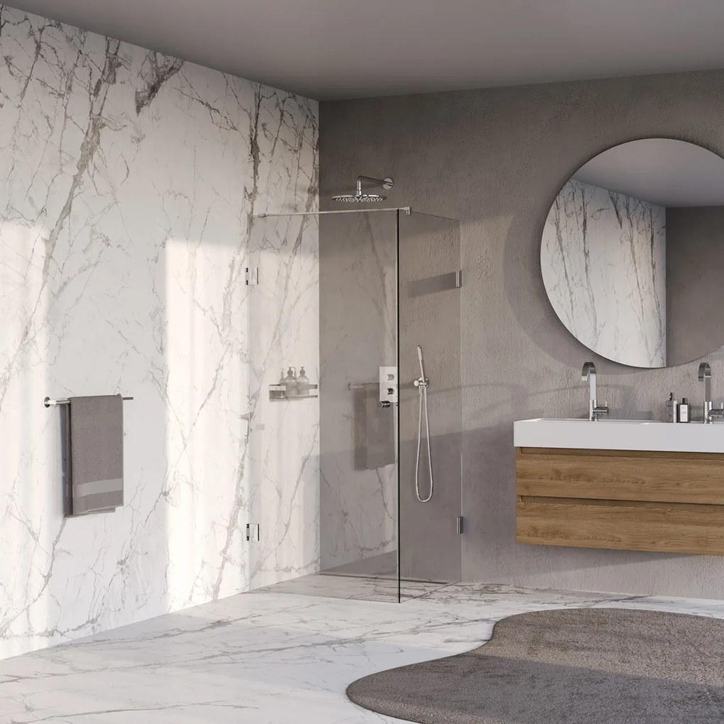 Brauer Void Carving profielloze douchecabine 80x80cm chroom