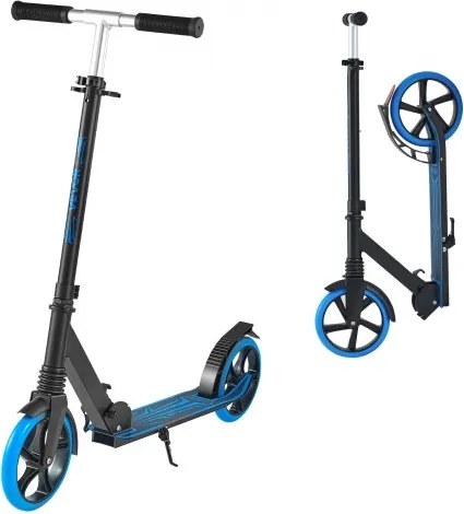 VEVOR Step (2 wielen) voor kinderen vanaf 8 jaar, stadsstep, kinderstep, straatstep met in hoogte verstelbaar stuur, antislip deck en opvouwbaar frame, step tot 100 kg, blauw