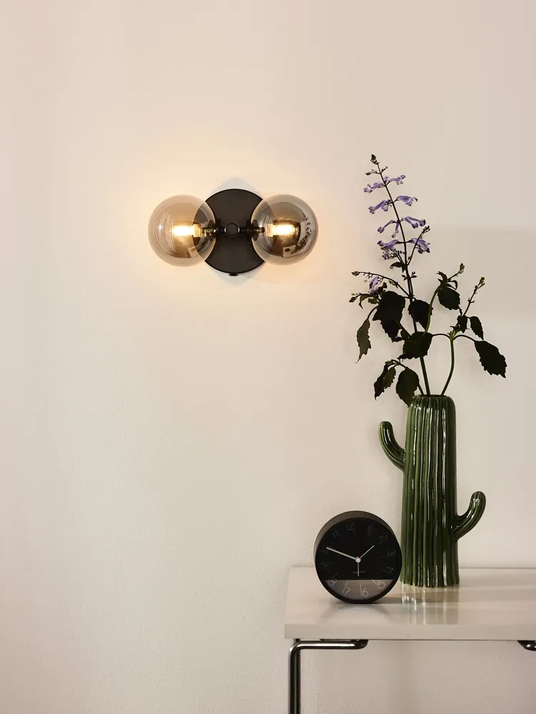 Lucide Tycho wandlamp 2x G9 zwart