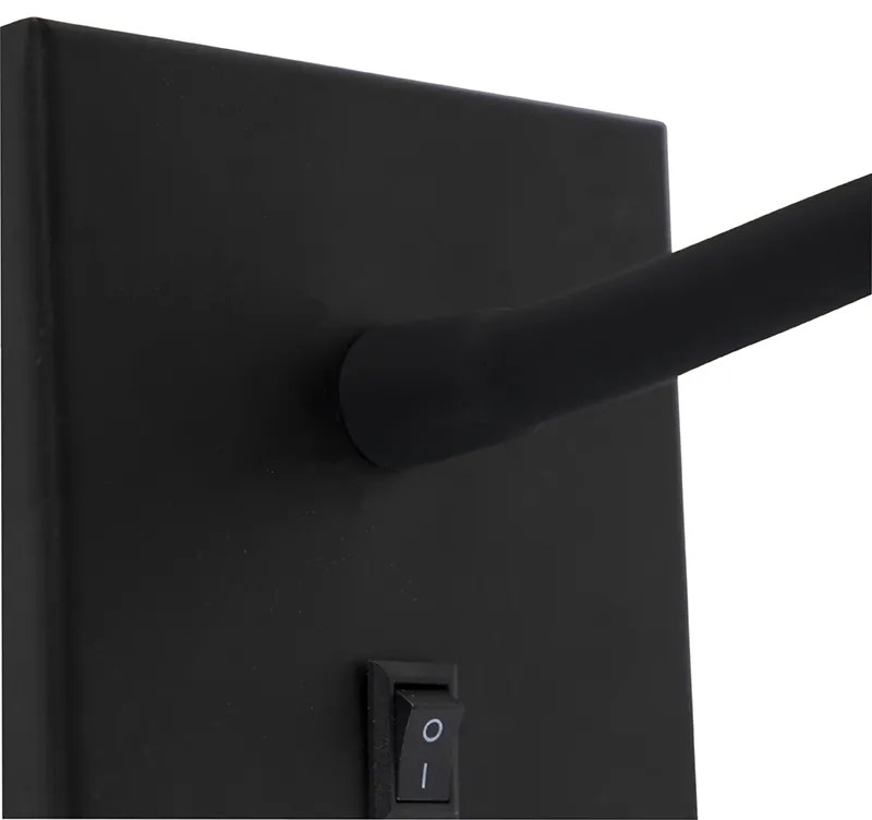 Moderne flexibele wandlamp zwart LED - Flex