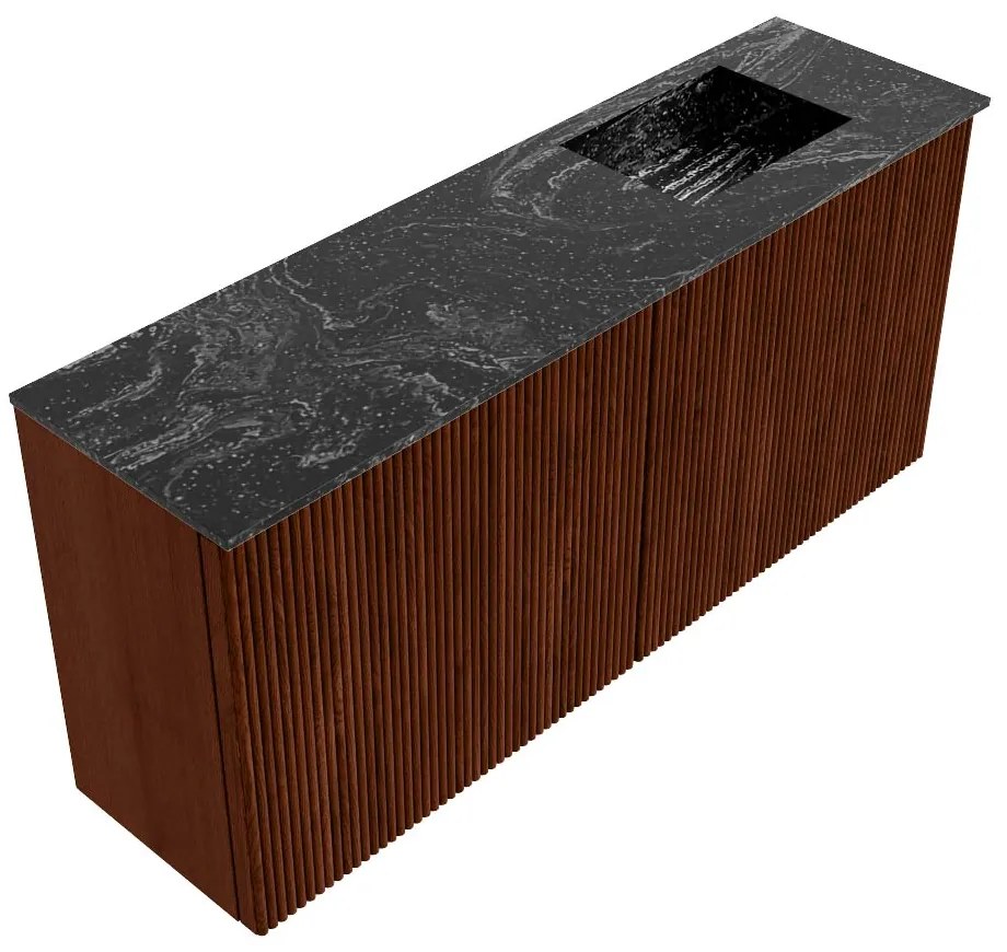 Mondiaz Joya DLux 90cm toiletmeubel ruby met wastafel faye rechts zonder kraangat lava