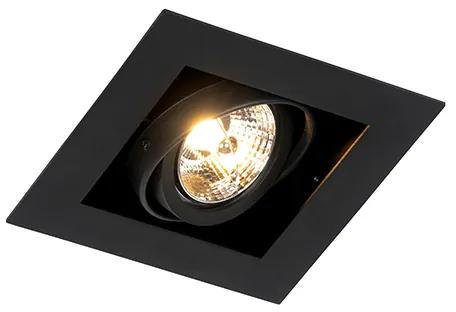 Moderne inbouwspot zwart verstelbaar - Oneon 70 Modern GU10 vierkant Binnenverlichting Lamp
