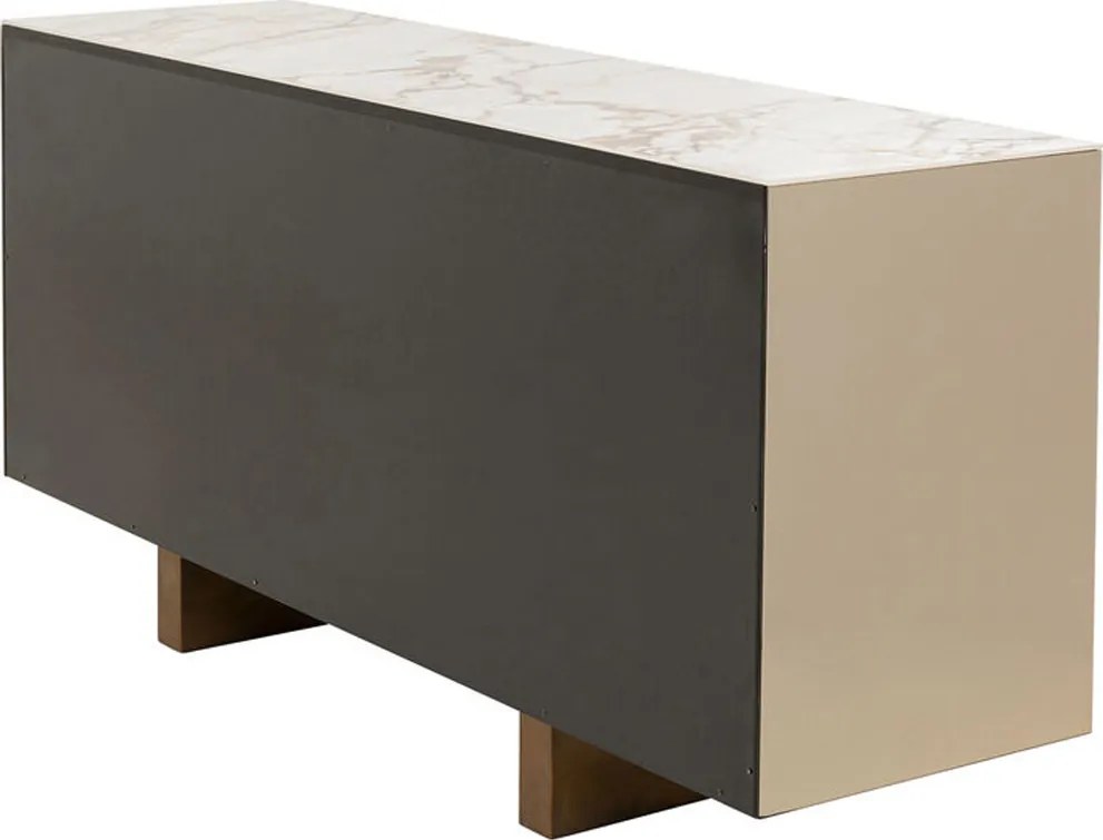 Design Dressoir Spiegel En Marmer - 160x45x80cm.