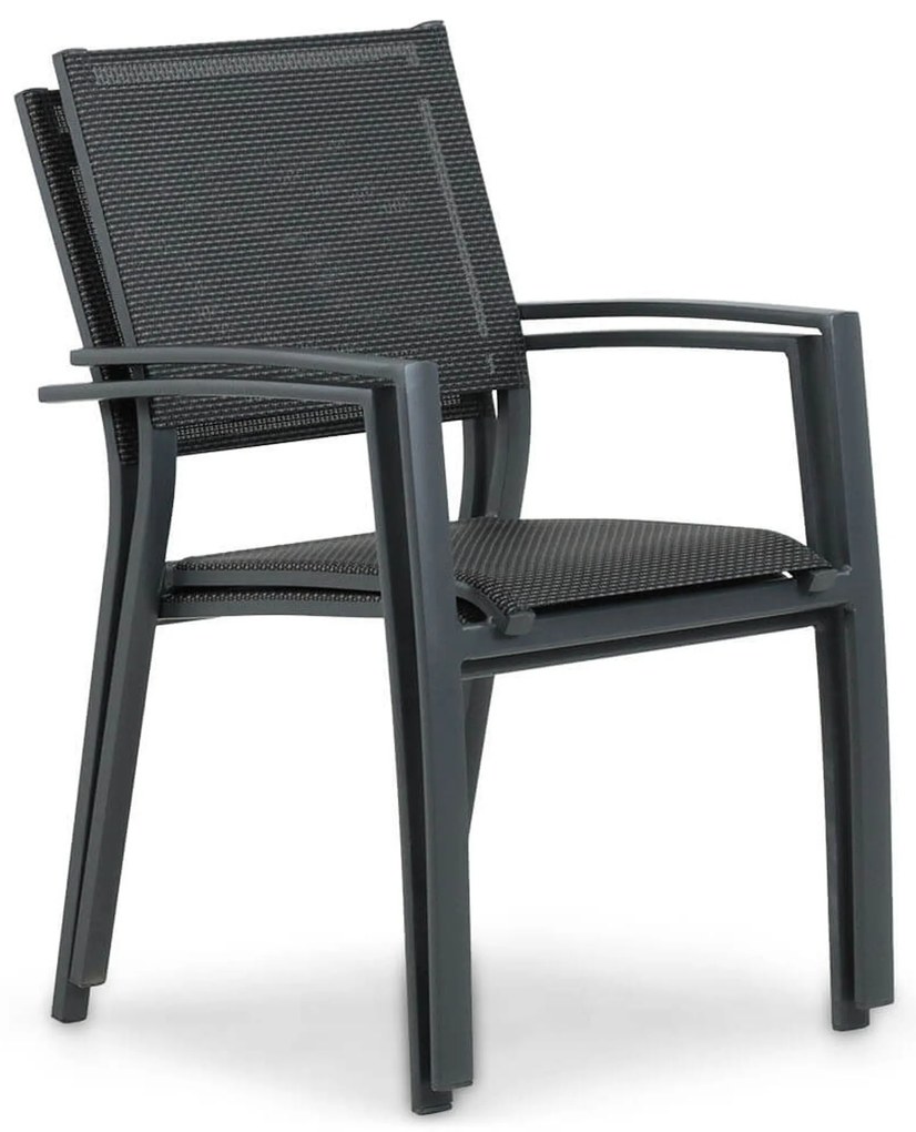 Tuinset 6 personen 240 cm Aluminium/textileen Grijs Lifestyle Garden Furniture Sella/Borello