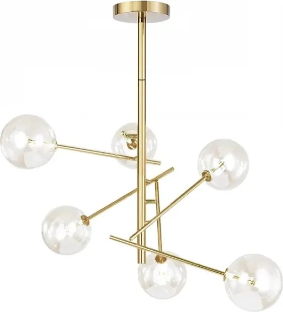Hanglamp Goud Glas Bollen 6 stuks APP919-6CP