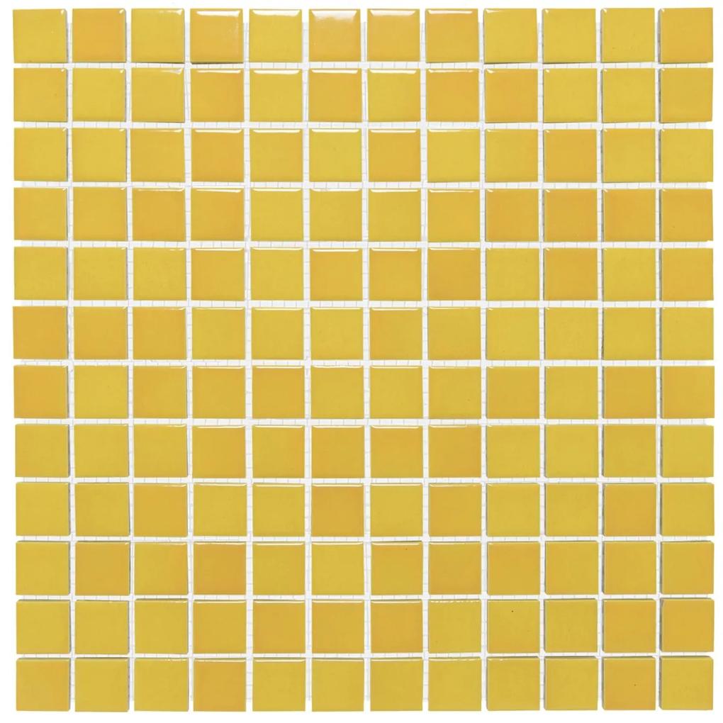 The Mosaic Factory Barcelona vierkante mozaïek tegels 30x30 flamed yellow