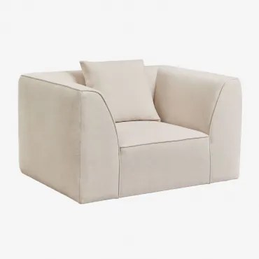 Cardea Gestoffeerde Fauteuil Chenille Crèmebeige - Sklum