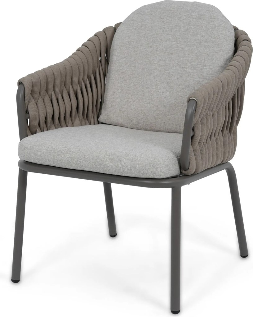 Tuinset 6 personen 240 cm Rope Taupe Santika Furniture Santika