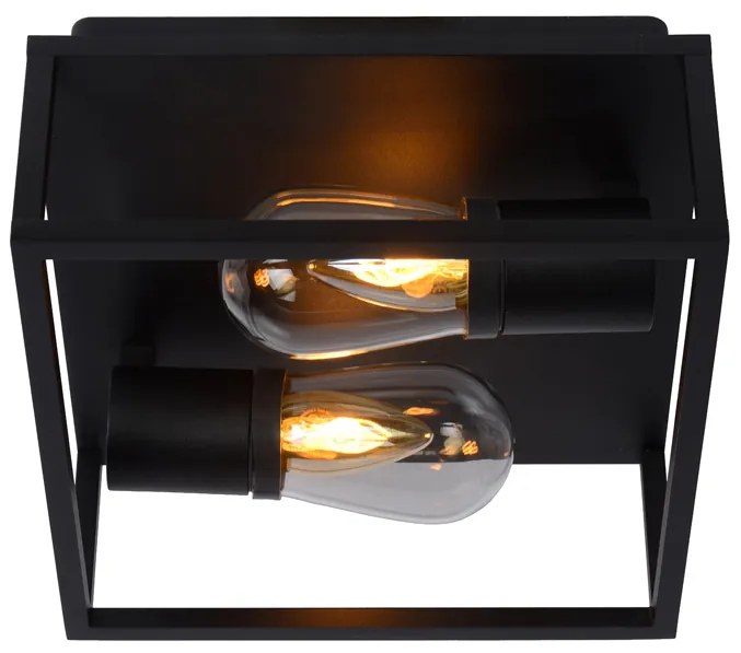 Lucide Carlyn plafondlamp 25cm 6W zwart