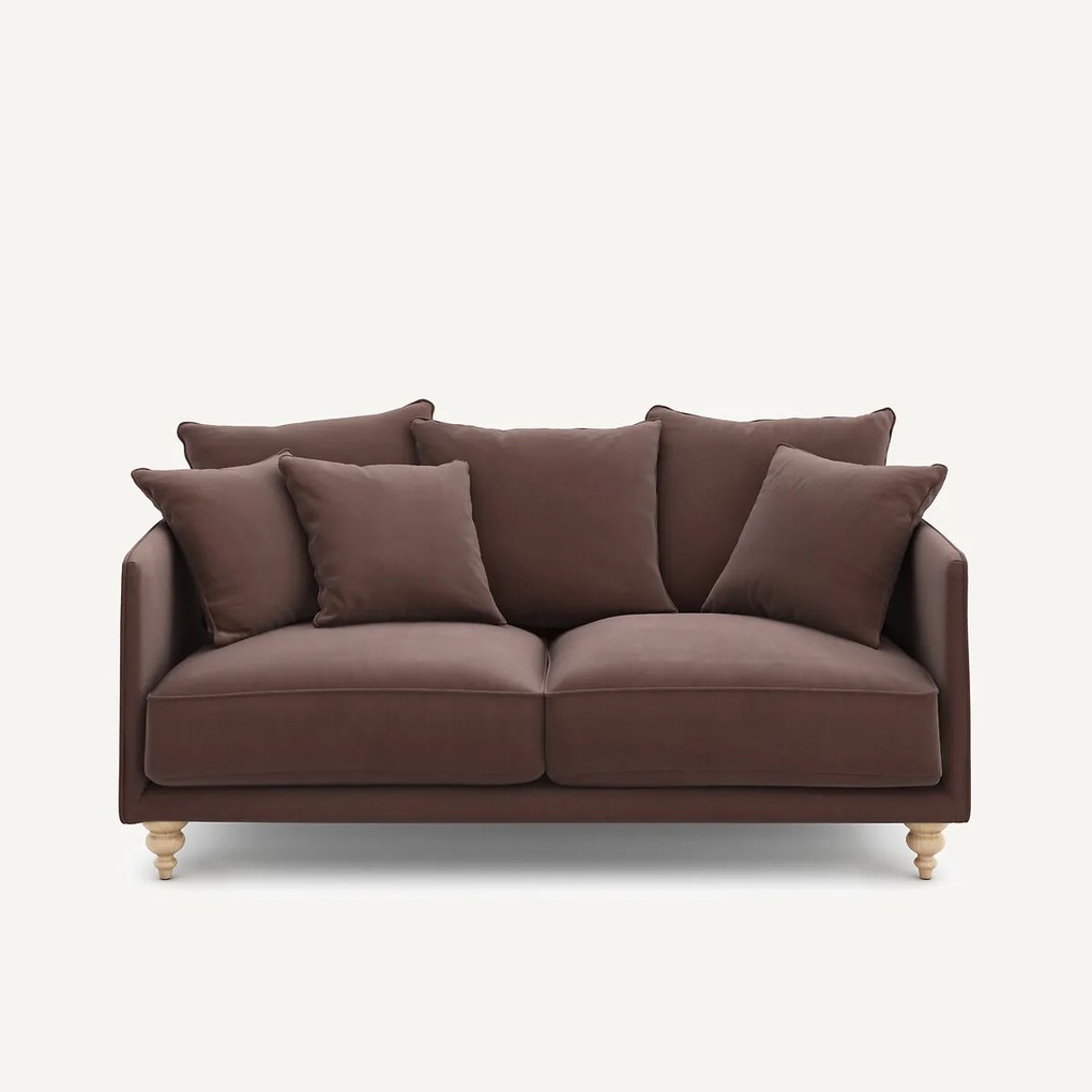 3-zits compacte zetel van linnen fluweel, LAZARE