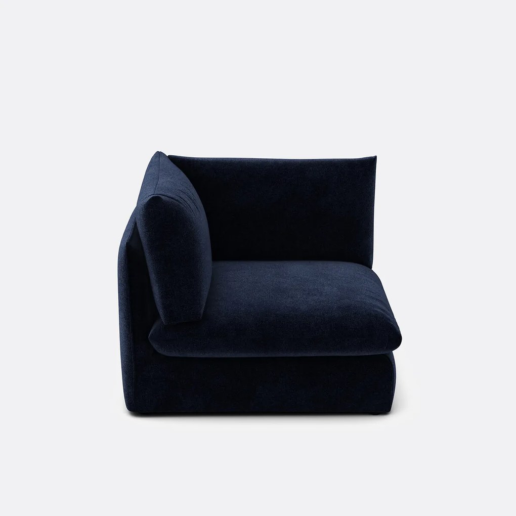 Hoekelement voor modulaire bank, in gemêleerd polyester, Malo