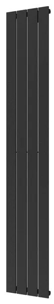 Plieger Cavallino Retto designradiator verticaal enkel middenaansluiting 1800x298mm 614W zwart grafiet (black graphite) 7252968