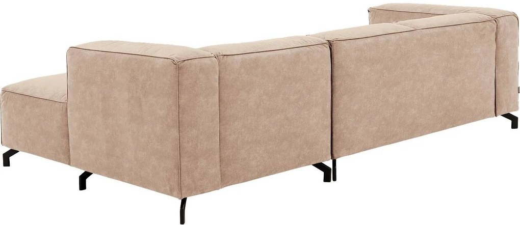 Goossens Bank Calvin beige, micro leer, 2,5-zits, modern design