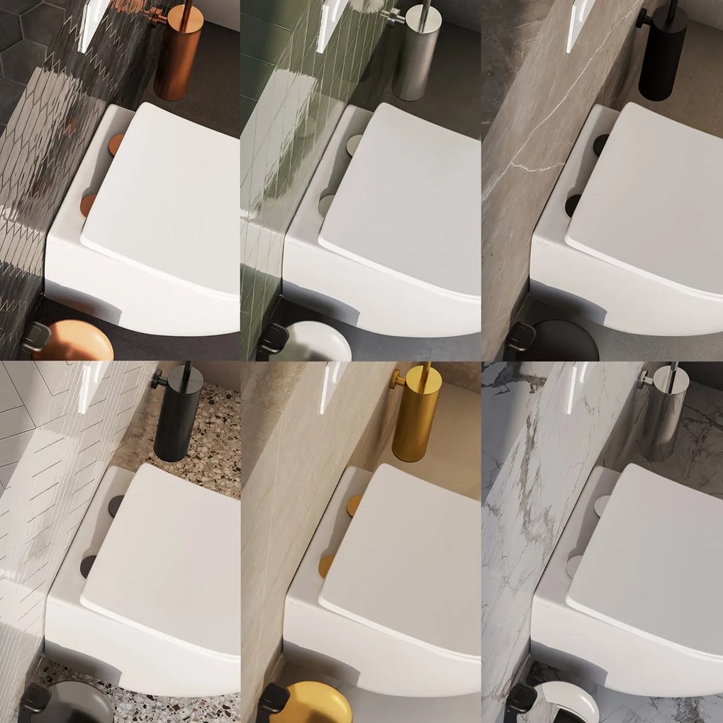 Brauer Tornado hangend toilet met tornadospoeling en quick release toiletzitting