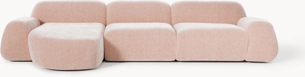 Modulaire teddy-hoekbank Wolke (4-zits)