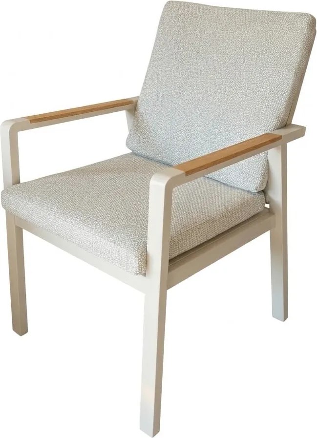 Lola dining tuinstoel aluminium latte - soft grey