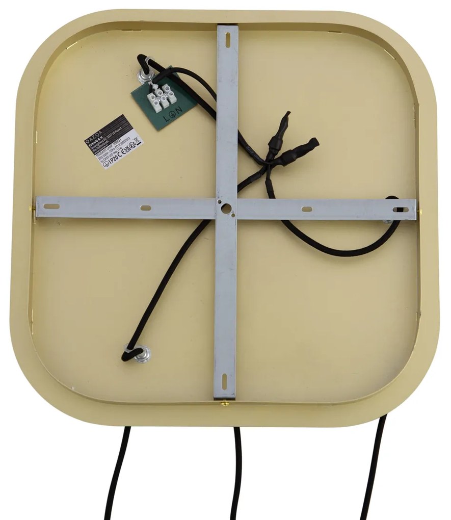 Hotel Chique hanglamp messing met amber glas 3-lichts - Gus