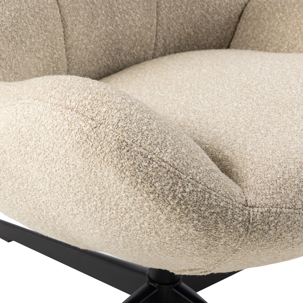 Oorfauteuil Modern Beige Stof
