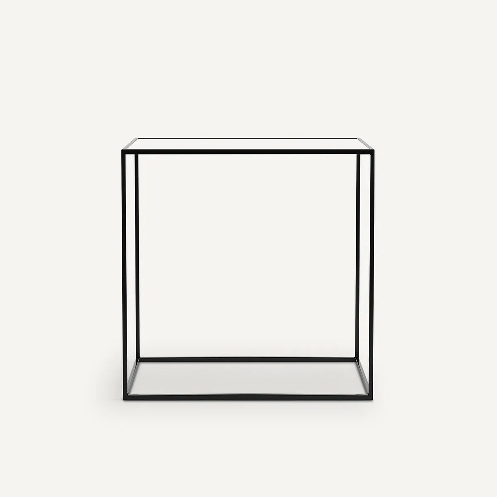 Bijzettafel sybil, plateau in transparant glas