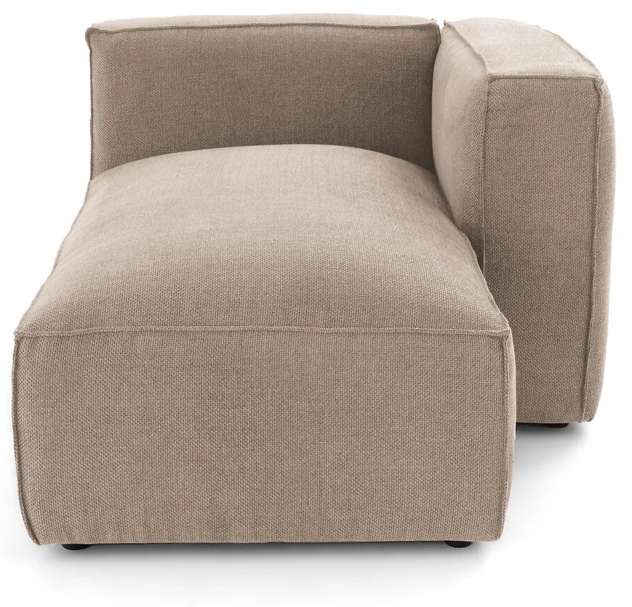 Modulaire longchair getextureerde stof, Seven