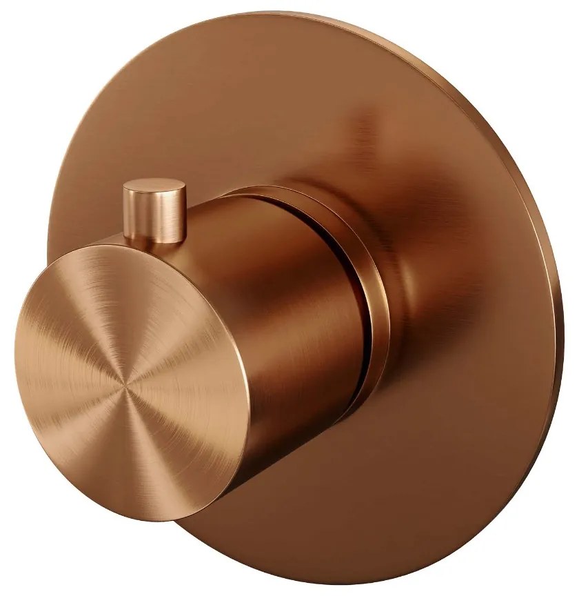 Brauer Copper Edition inbouwthermostaat rond geborsteld koper PVD