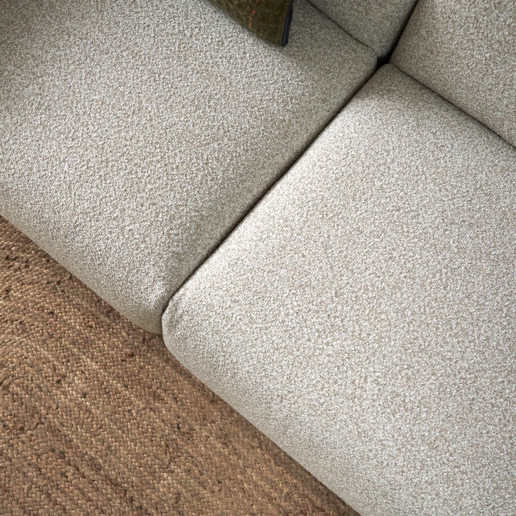 Moderne Hoekbank Beige Links